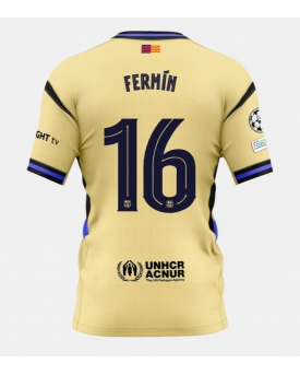 Barcelona Fermin Lopez #16 Maglia Gara Trasferta Repliche 2025-26 Maniche Corte